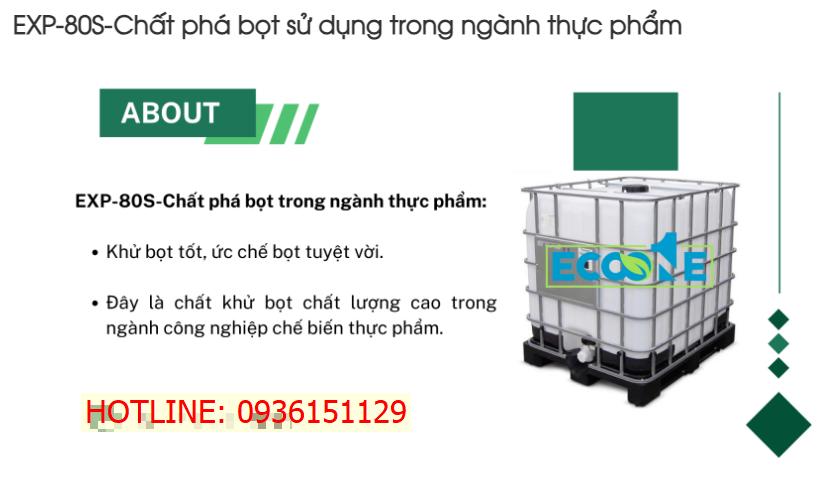 EXP-80S-Chất phá bọt sử dụng trong ngành thực phẩm